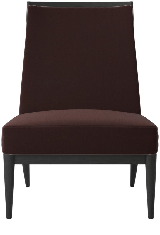 Slipper Chair with Black Legs Model 400 Luca Espresso by Paul McCobb - image 0 of 7