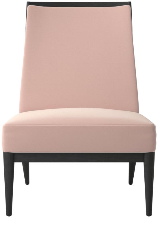 Slipper Chair with Black Legs Model 400 Dale Blush by Paul McCobb - image 0 of 7