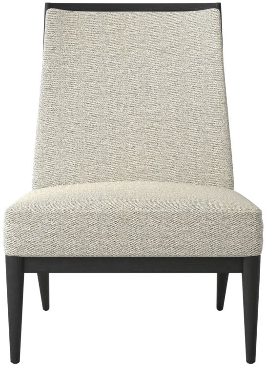 Slipper Chair with Black Legs Model 400 Deauville Stone by Paul McCobb - image 0 of 7