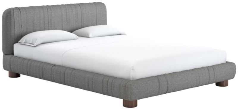 Cantar Queen Bed Taylor Felt Grey - image 0 of 5