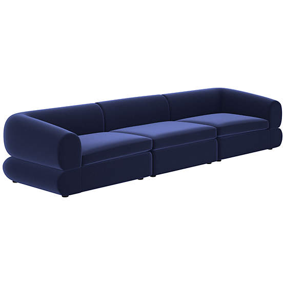 Chale 3-Piece Sectional Sofa Luca Eclipse