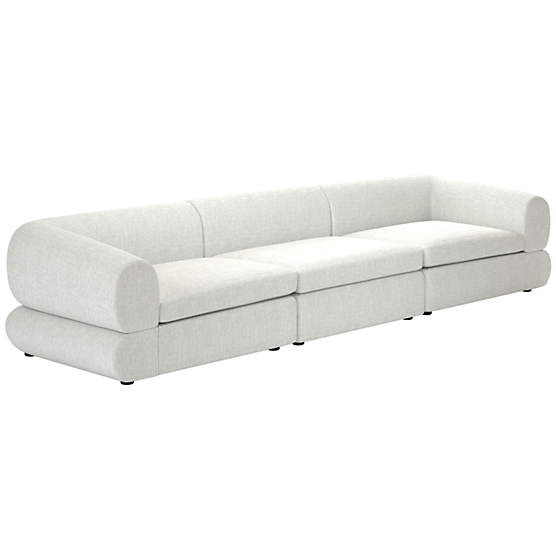 Chale 3-Piece Sectional Sofa Elliot Dove