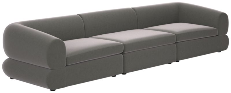 Chale 3-Piece Sectional Sofa Luca Storm - image 0 of 7