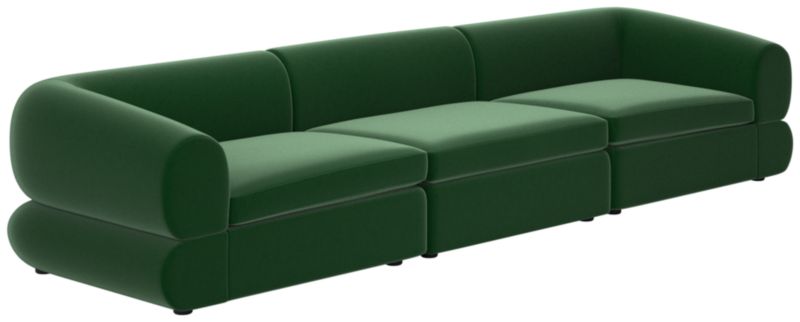 Chale 3-Piece Sectional Sofa Luca Emerald - image 0 of 7