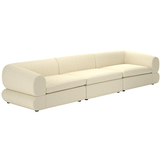 Chale 3-Piece Sectional Sofa Bloce Cream