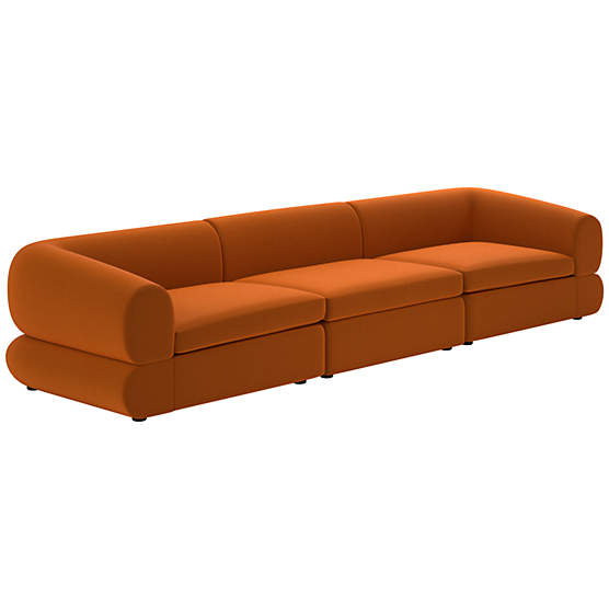 Chale 3-Piece Sectional Sofa Luca Russet