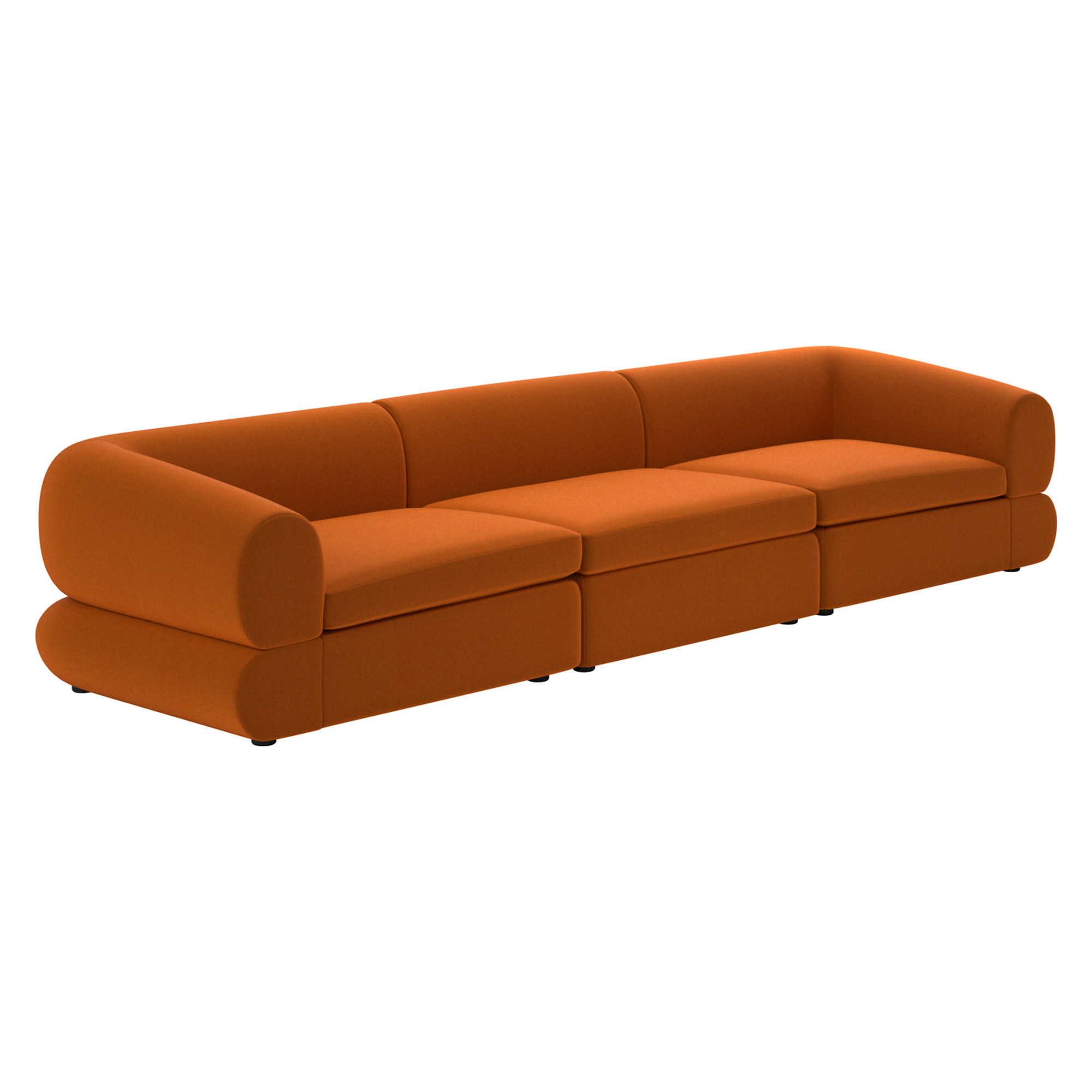 Chale 3Piece Sectional Sofa Luca Russet CB2 Canada