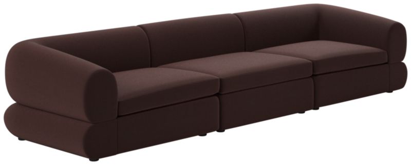 Chale 3-Piece Sectional Sofa Luca Espresso - image 0 of 7