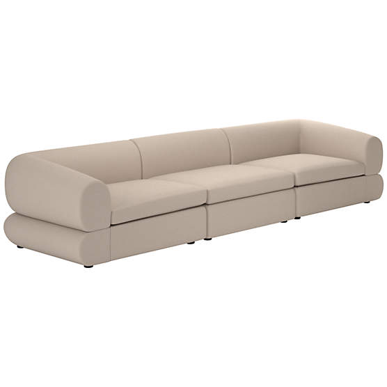 Chale 3-Piece Sectional Sofa Luca Bone