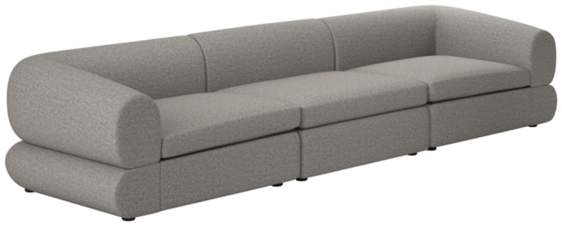 Chale 3-Piece Sectional Sofa Taylor Felt Grey - image 0 of 7