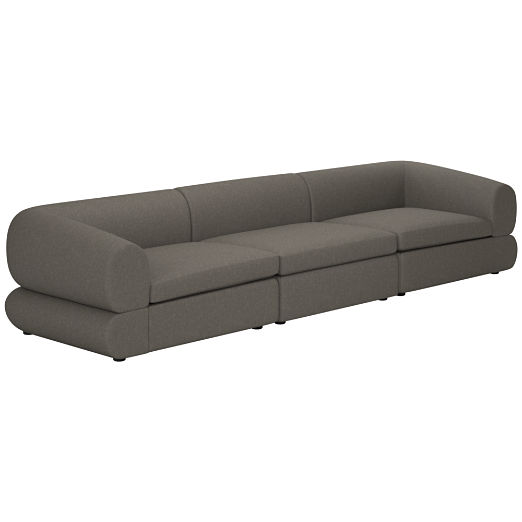 Chale 3-Piece Sectional Sofa Angel Pewter