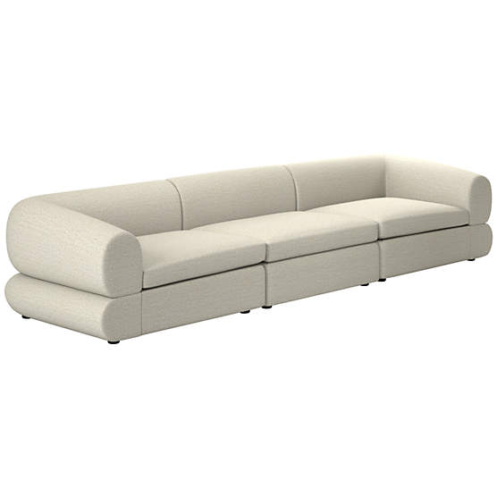 Chale 3-Piece Sectional Sofa Deauville Stone