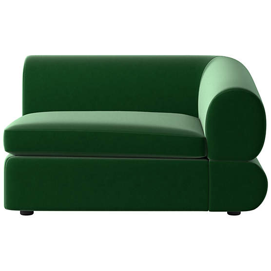 Chale Chair with Right Arm Luca Emerald