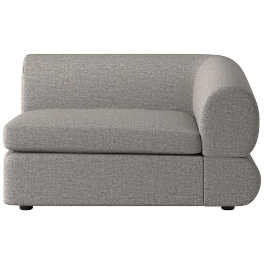 Chale Chair with Right Arm Taylor Felt Grey