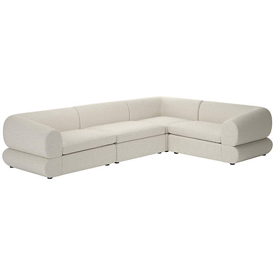 Chale 4Piece Leather Sectional Sofa CB2