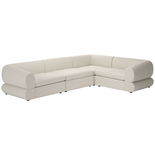 Chale 4-Piece Sectional Sofa Bloce Grey