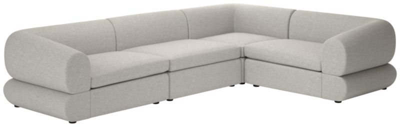 Chale 4-Piece Sectional Sofa Hatch Platinum - image 0 of 7