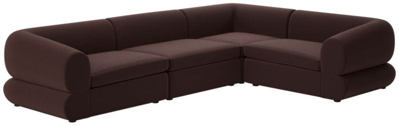 Chale 4-Piece Sectional Sofa Luca Espresso - image 0 of 7