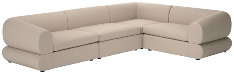 Chale 4-Piece Sectional Sofa Luca Bone - image 0 of 7