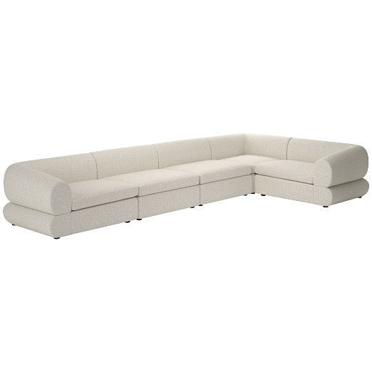 Chale 5-Piece Sectional Sofa Bloce Grey