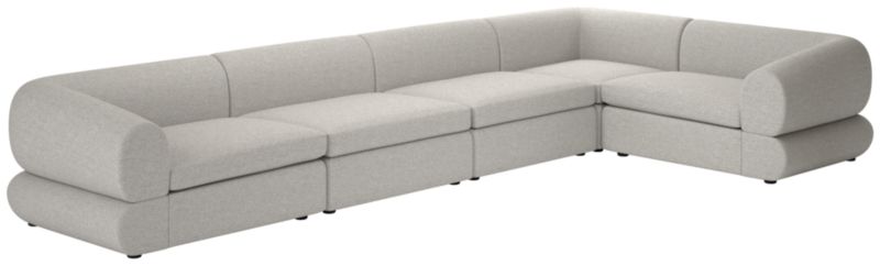 Chale 5-Piece Sectional Sofa Hatch Platinum - image 0 of 6