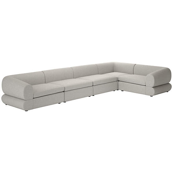 Chale 5-Piece Sectional Sofa Hatch Platinum