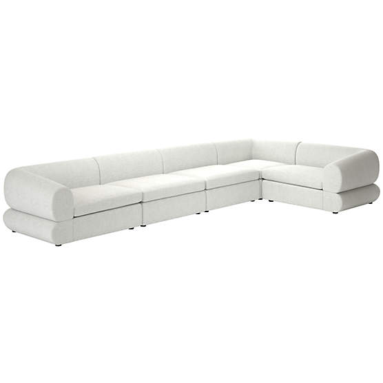 Chale 5-Piece Sectional Sofa Elliot Dove