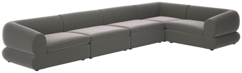 Chale 5-Piece Sectional Sofa Luca Storm - image 0 of 6