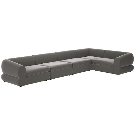 Chale 5-Piece Sectional Sofa Luca Storm