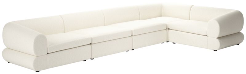 Chale 5-Piece Sectional Sofa Wooly Sand - image 0 of 6