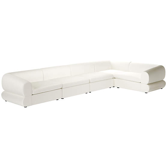 Chale 5-Piece Sectional Sofa Dream Pina Colada