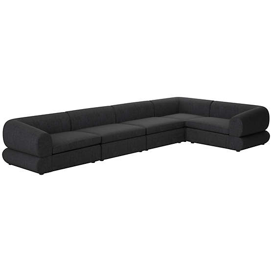 Chale 5-Piece Sectional Sofa Bloce Noir