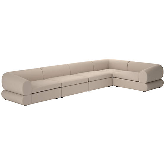 Chale 5-Piece Sectional Sofa Luca Bone