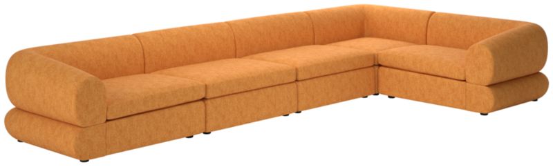 Chale 5-Piece Sectional Sofa Dream Ginger Tea - image 0 of 6