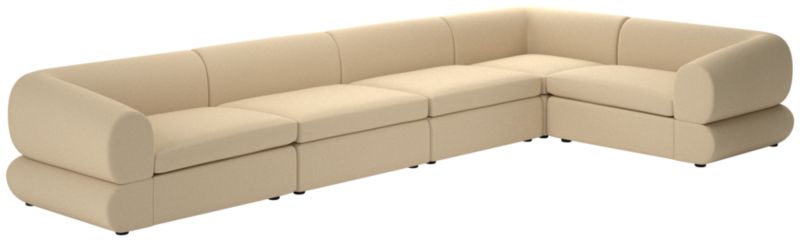 Chale 5-Piece Sectional Sofa Biba Parchment - image 0 of 6