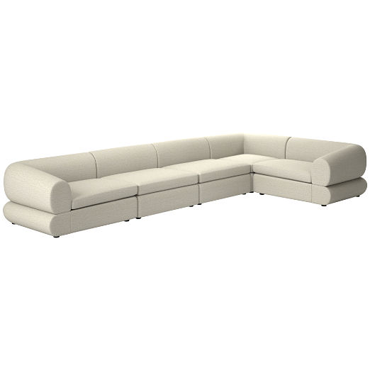 Chale 5-Piece Sectional Sofa Deauville Stone