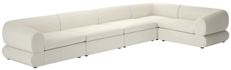 Chale 5-Piece Sectional Sofa Lindy Snow - image 0 of 6