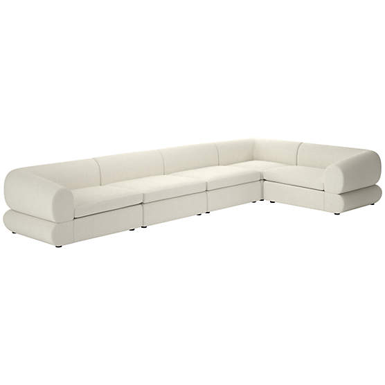 Chale 5-Piece Sectional Sofa Lindy Snow