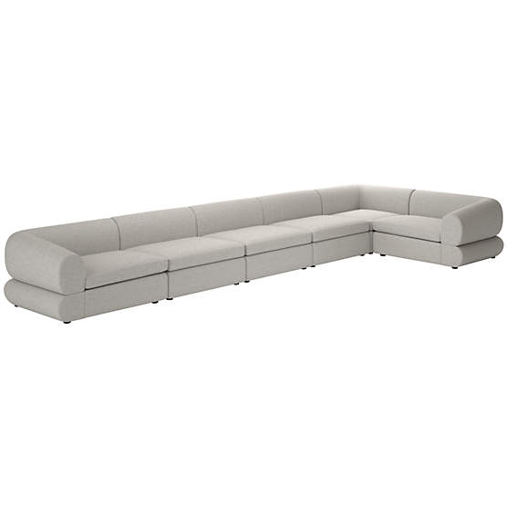 Chale 6-Piece Sectional Sofa Hatch Platinum