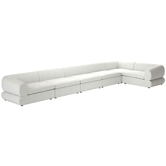 Chale 6-Piece Sectional Sofa Elliot Dove