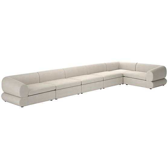 Chale 6-Piece Sectional Sofa Deauville Dune