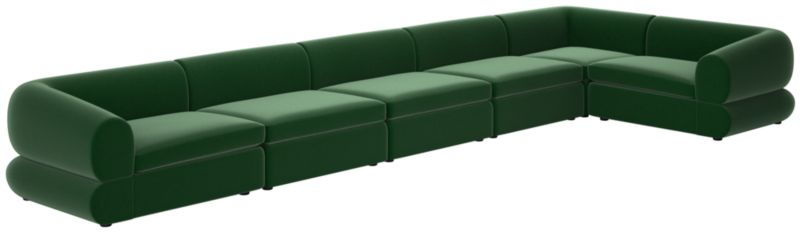 Chale 6-Piece Sectional Sofa Luca Emerald - image 0 of 6