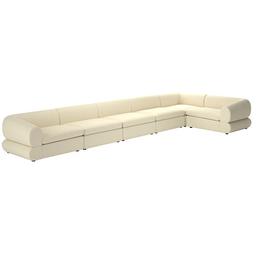 Chale 6-Piece Sectional Sofa Bloce Cream