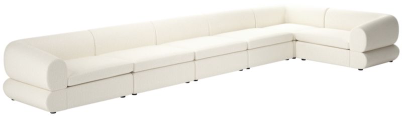 Chale 6-Piece Sectional Sofa Wooly Sand - image 0 of 6