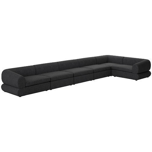 Chale 6-Piece Sectional Sofa Bloce Noir