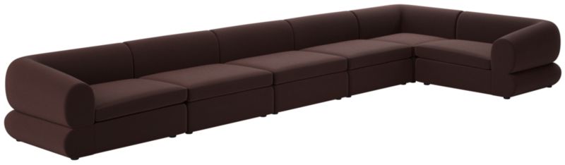 Chale 6-Piece Sectional Sofa Luca Espresso - image 0 of 6