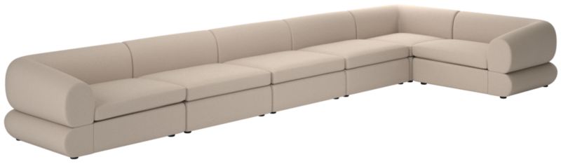 Chale 6-Piece Sectional Sofa Luca Bone - image 0 of 6