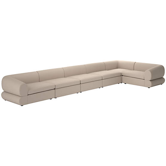 Chale 6-Piece Sectional Sofa Luca Bone