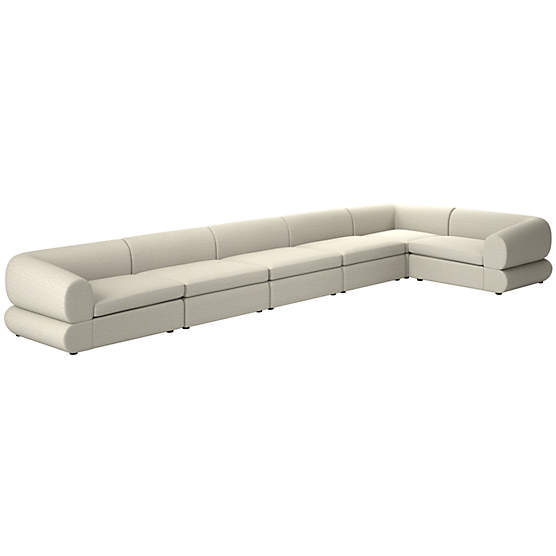 Chale 6-Piece Sectional Sofa Deauville Stone