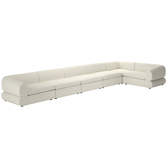 Chale 6-Piece Sectional Sofa Lindy Snow